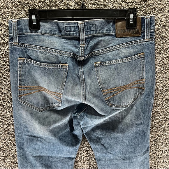 Express Rocco Slim Fit Bootcut Jeans Medium Wash Denim Mens Size 32 X 30 *RIP* - Picture 10 of 12